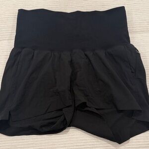 Black Athletic Maternity Shorts